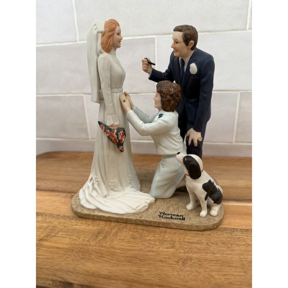 Norman Rockwell Ceramic Figurine Danbury, Bride To Be, Wedding Gift